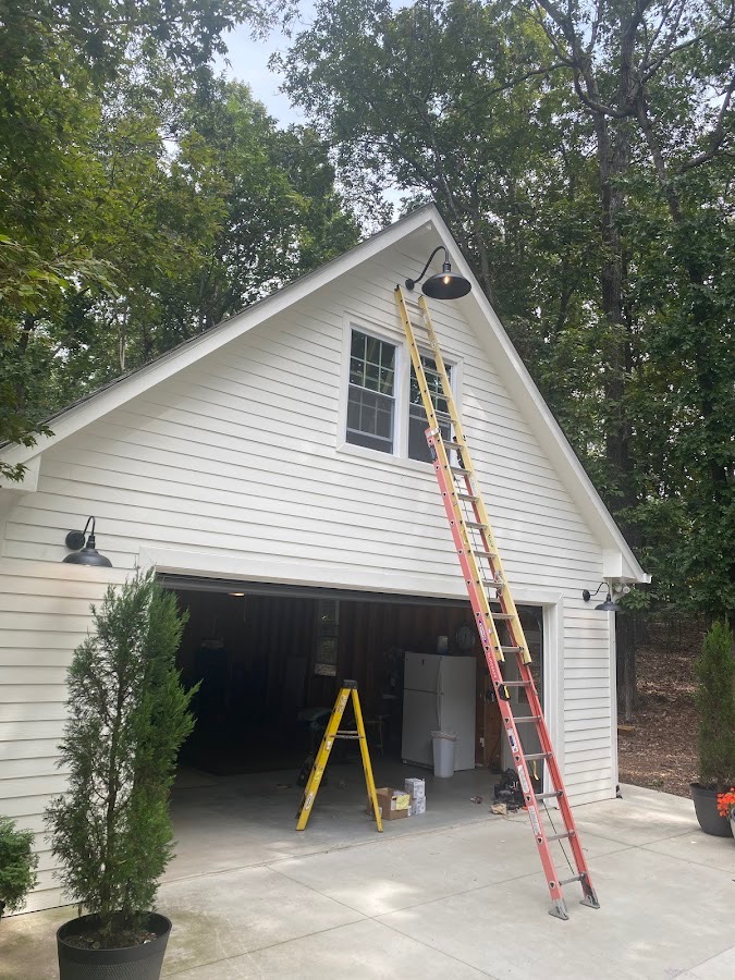 Exterior electrical work and lighting installation